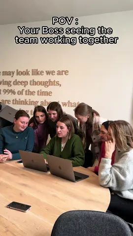 Proud boss when the team is working « hard » together 😝 #trends #fypシ#ForYou #team #work #coworkers #pov #office 