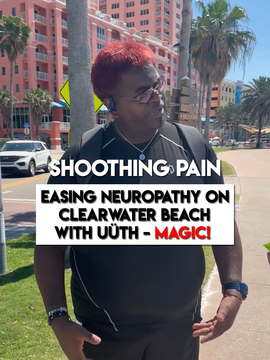 Neuropathy pain meets it's match — see the CoachRelief magic on Clearwater Beach! #coachrelief #neuropathy #circulation #health #wellness #fyp #foryoupage