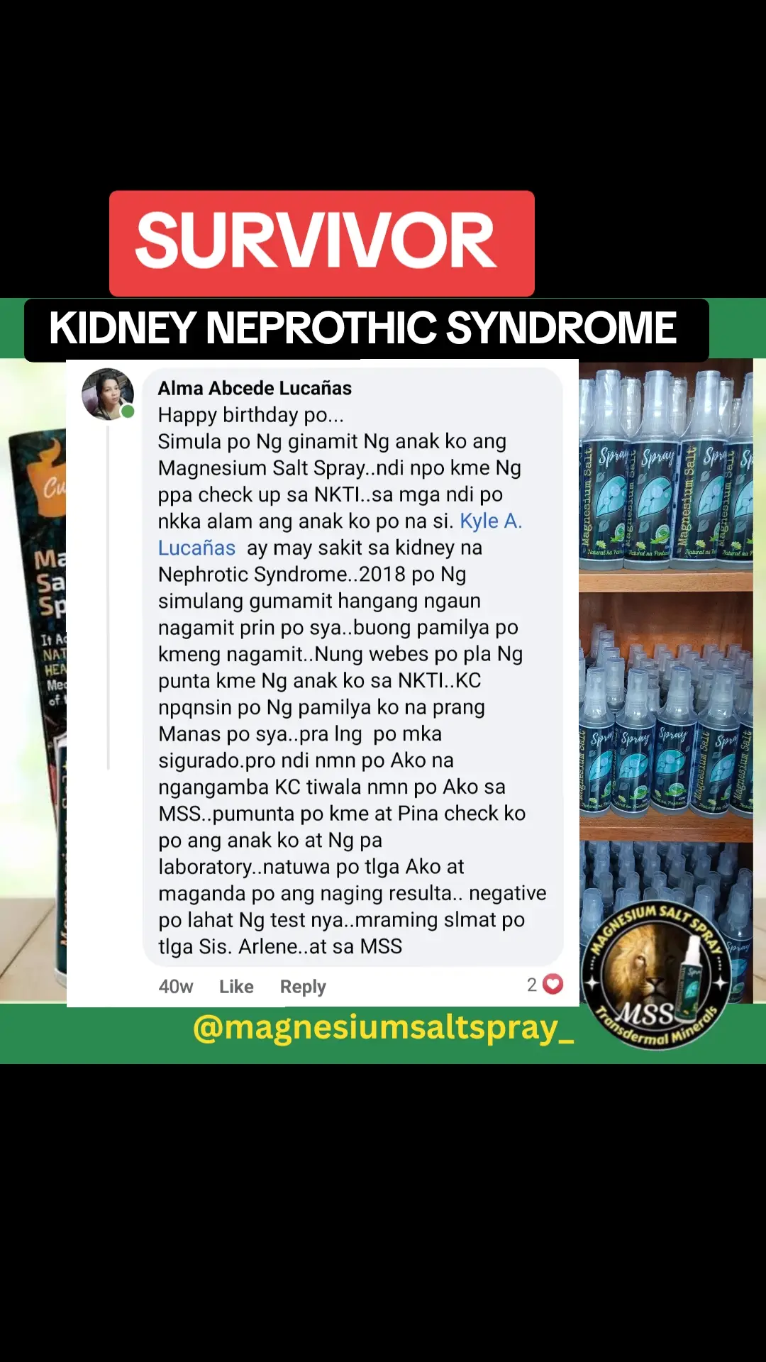 Ang kahit anong karamdaman ay maaring GUMALING kapag naibigay mo ang kakailanganin ng iyong katawan. #MSS  #allinone #miraclespray  #NATURALnaPANLUNAS  #MAGNESIUMsaltSPRAY  #naturalnapanlunasadvocate  #pisikpisiktanggalangmgasakit  #TRANSDERMALmineralSUPPLEMENT  #foryou #health 