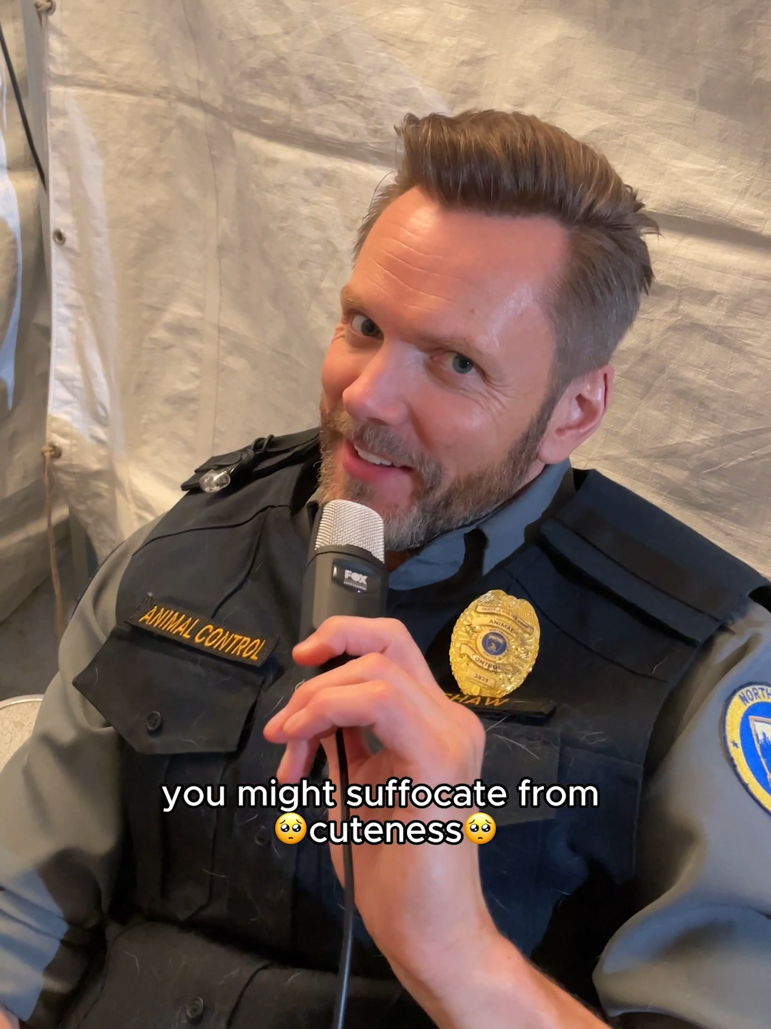 note to self: @joelmchale and ravi are the wildest on set! 🐾 watch #animalcontrolfox anytime on @hulu! #joelmchale #behindthescenes #onset  #animal