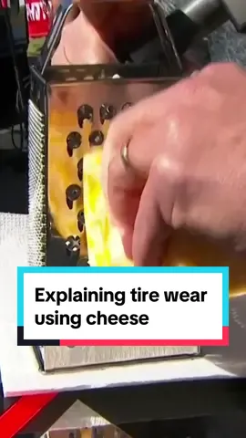 Cheesy explanation, but this is how INDYCAR drivers conserve their tires. #indycar #cheese #dairy #food #racing #engineering #physics 