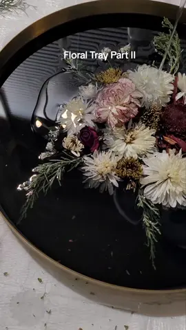 Floral resin tray #DIY Part II so happy with how this turned out!  #resinpour  #resintrays  #resintraypour  #flowertray  #homedesign  #homedecorideas  #diyhomedecorideas 