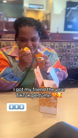 I got my friend the mango 🥭 lataffa perfume and she loves it #perfume #perfumecollection #perfumetiktok #feminineenergy 