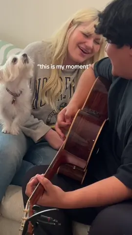 She only sings to this specific bridge of our song idk man #seeingotherpeople #singing #acoustic #dogsoftiktok #fyp 