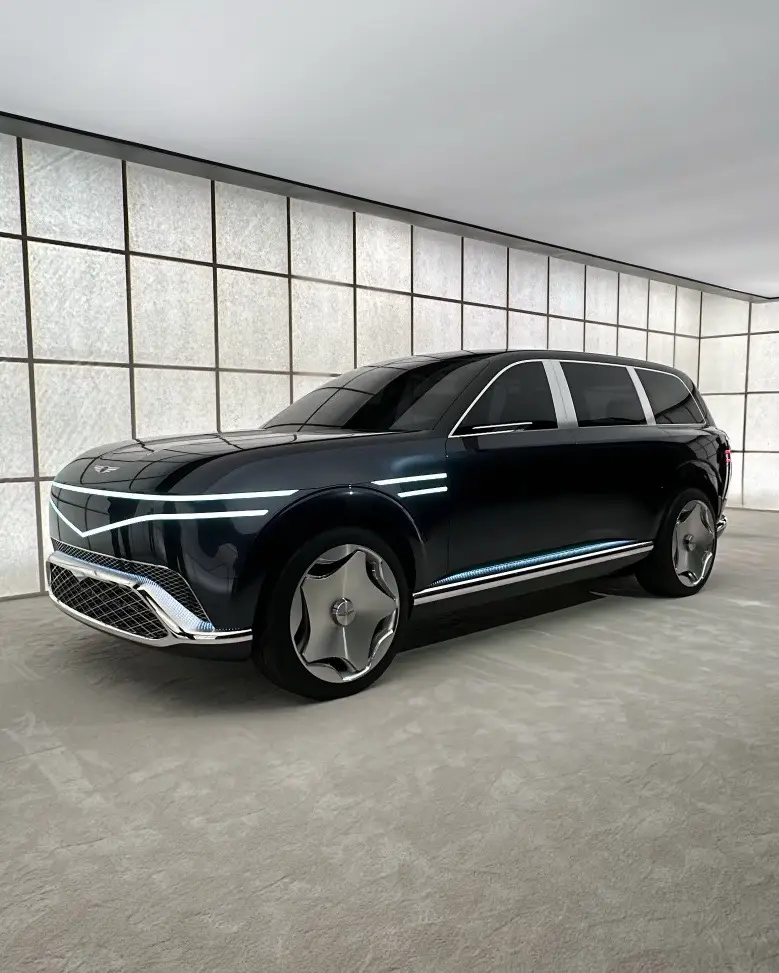 The Genesis Neolun concept is a fairly near-production preview of the upcoming GV90 electric SUV, and we’re impressed. The styling is simple and elegant both inside and out, and Genesis has hinted that the B-pillarless coach doors may make their way to production 👀 The Neolun also features a giant screen that folds out of the dash, as well as radiant heating that heats the door trim, seatbacks, dashboard, and floors – how’s that for cozy? #cartok #cartiktok #luxurycars #ev #electriccar 