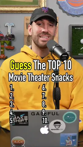 TOP 10 Best Movie Theater Snacks! #fyp #movies #movieclips #snacks #candy #food 