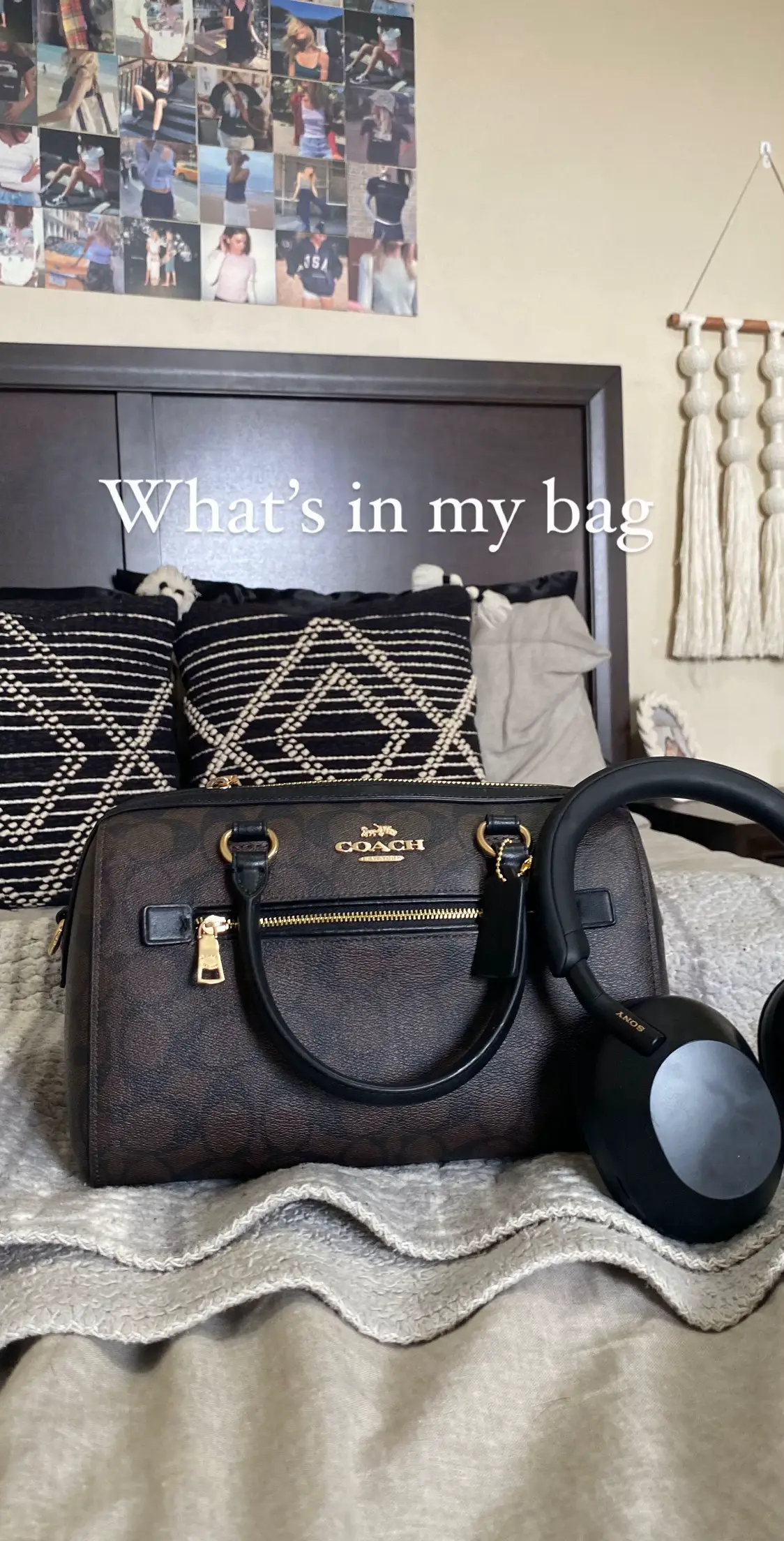 Can’t go without having these products in my bag! #whatsinmybag #bagtour @Coach @touchland 