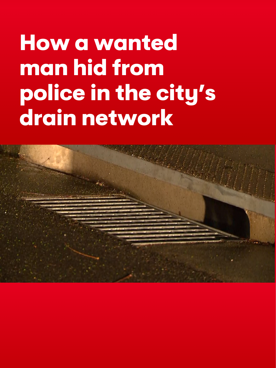 Wanted man hides from police in Brisbane's drain network #7NEWS