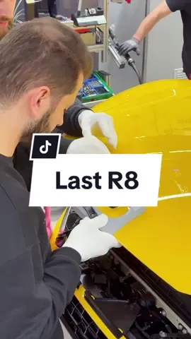The last Audi R8 is the new addition to our collection! We promise it will remain in good hands 💛 #auditradition #audifamily #audi #r8 #addition #lastone #production #carcollection 