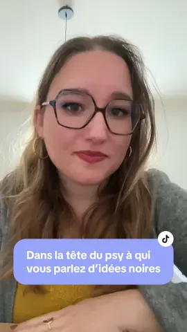 Que peut-il se passer dans la tête d’un #psychologue à qui vous parlez d’idées noires ? Je vous en parle en détails. ⚠️ Pour rappel le 3114 est un numéro d’écoute joignable 24/7 pour vous accompagner en cas de crise, tenu par des professionnels formés et habitués à vous accompagner ⚠️ #santementale #psychologie 