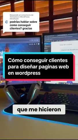Respuesta a @TomasAce | WordPress Developer Estrategias para conseguir clientes en trabajo como desarrollador de sitios web con wordpress freelance. Diseño de paginas web en wordpress con elementor. #wordpress #freelance #diseñoweb #elementor #paginasweb #desarrollador #negociosonline #programador 