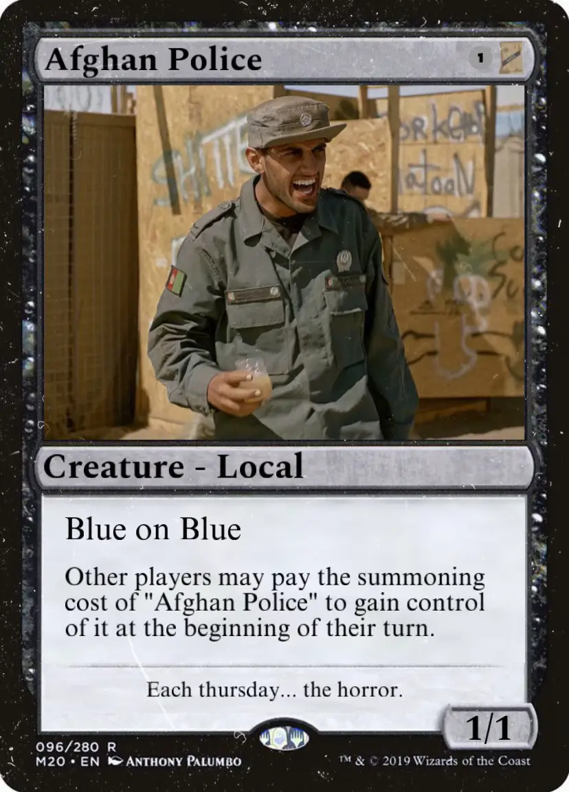 As we wind down infantry month here’s some our favorite cards from “A Grunts Life: The Gathering” that we made based on off our show “A Grunts Life.”  What card would you add to “A Grunts Life: The Gathering?” Join us as we celebrate the infantry for the entire month of March! To help us celebrate, tag a friend and give them a FREE month of VET Tv! Tell them to use the code: “INFANTRY” at checkout at http://www.veterantv.com⬅️🇺🇸