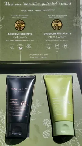 Mary&May launches two exciting tube-type creams - your key to unlocking radiant skin! 🖤 Idebenone Blackberry Intense Cream  A highly concentrated nutrient cream containing idebenone that provides strong moisturizing and elasticity.  Get healthy, supple skin with their high-concentration idebenone cream, providing long-lasting hydration and firmness. I love how this fragrance-free moisturizer absorbs quickly into the skin and offers long-lasting hydration for up to 48 hours. 💚 Sensitive Soothing Gel Cream  A patented skin soothing complex that provides instant cooling + soothing + pore tightening effects. Light and hydrating gel texture cream that can be use refreshingly and lightly on oily skin with a lot of sebum and oil. One of the best soothing gel creams I've tried, fragrance-free and calming on my skin.  Mary&May products are now available for purchase on Yesstyle, STYLEVANA and StyleKorean. #marynmay #marynmay_official #marynmay_global #cleanbeauty #veganbeauty #crueltyfree #kbeauty #sharemymarynmay #believeintruth #new #tubekit 