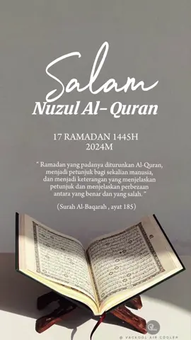 Al-Quran adalah teman setia dalam kesendirian, penawar dalam kesedihan, & cahaya dalam kegelapan •  Selamat menyambut Nuzul Al-Quran ✨ Mari kita manfaatkan kehadirannya dengan sebaik-baiknya 🤲🏻 #Ramadan #nuzulquran #nuzululquran #17ramadhan 