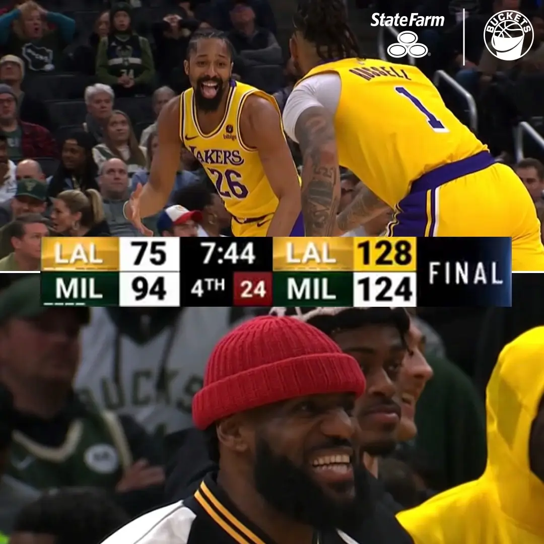 lakers win without bron 👀. presented by state farm