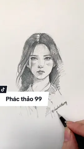 Anh đắm say như vậy có làm phiền em không ?  #dieubinhthuong #vẽ #artistsoftiktok #portrait #artist #sketch #pencilart #art 