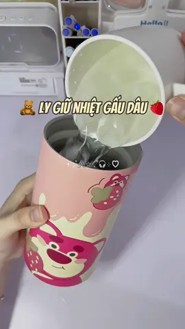Ly giữ nhiệt xinh xỉu 🌷🍓 #lygiunhiet #binhgiunhiet #binhgiunhietcute #unboxing #xyzbca #viral 