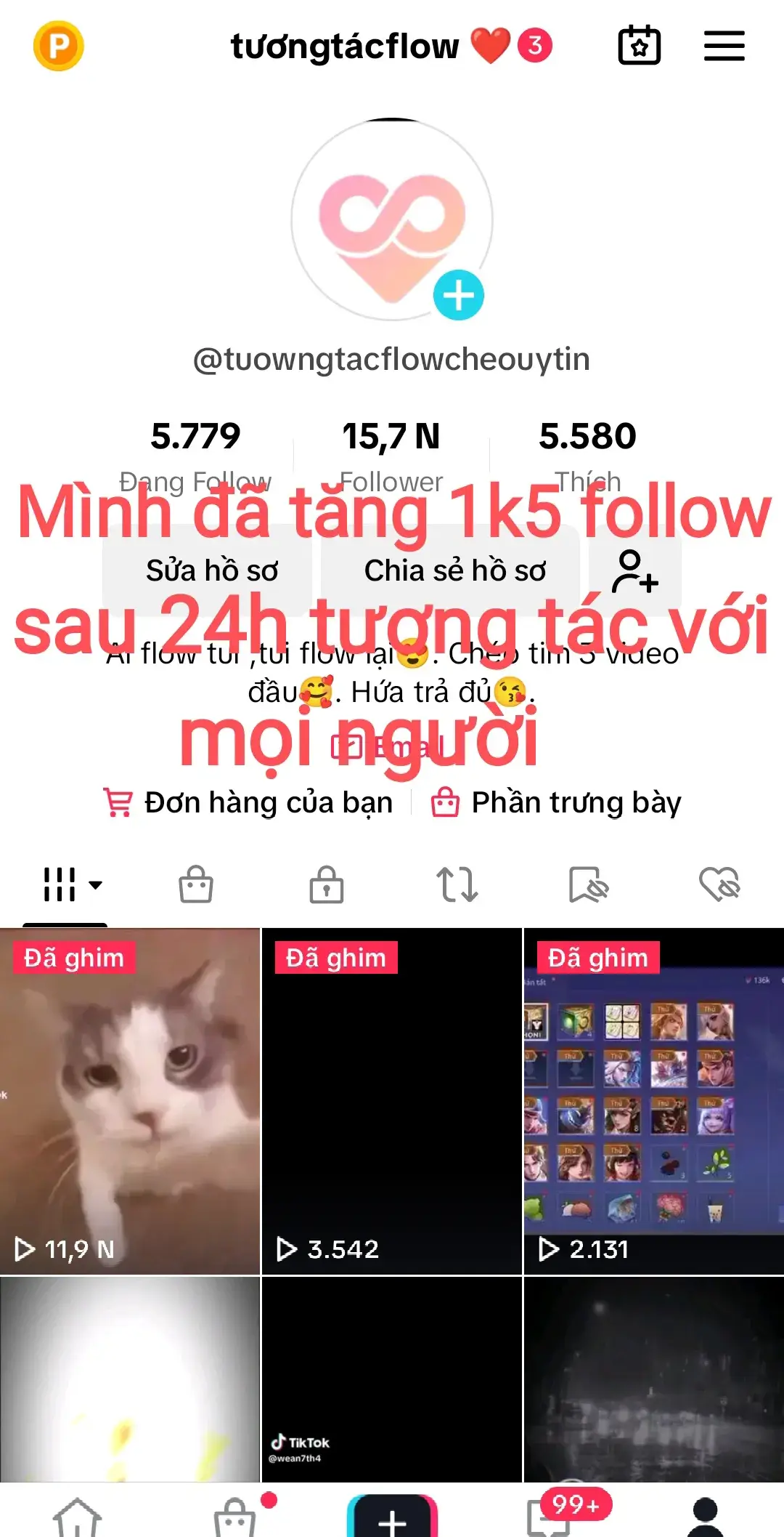 Tương tác chéo tăng follow nhanh uy tín#tangfollwer #followcheo #xuhuong2024 #fypシ #trending #tiktokvietnam #foryou #thinhhanh #xuhuong 