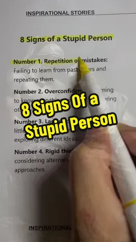 8 Signs Of a Stupid Person. #yourlife #life #Foryou #fyp #mindset #motivation #inspirationalstories  #Stupid #stupidperson 