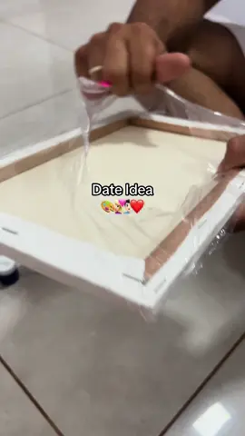 Ideia de date! Eu amei tanto o resultado 🤍🥹  #quadrodasmaos #dateidea #casal #pintura #foryou 