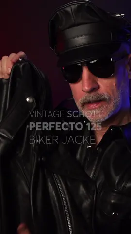 Leather ASMR with a Vintage Schott Perfecto 125 biker jacket 