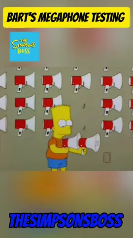 Bart's Megaphone Testing- The Simpsons #tv #tvshow #tvclips #thesimpsons #funny #humour #fyp #fypシ #teamwork 