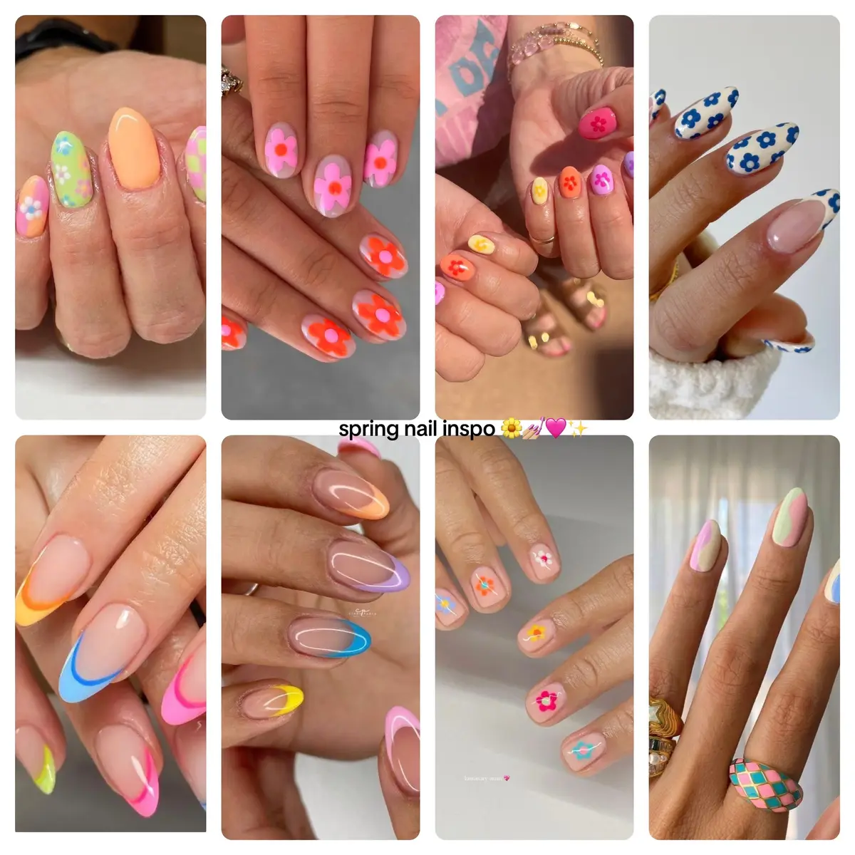 the theme here: color, color + more color … oh and maybe some flowers? #spring #springnails #springnailinspo #nailart #nailinspo #nailinspiration #nailinspo2023 #nailinspo2024 #nails #nailsalons #foryou #foryoupage #fypシ #acrylics #acrylicnailsdesign #acrylicnail #nailideas #fingernails #naildesigns #naildesign #naildesignideas 