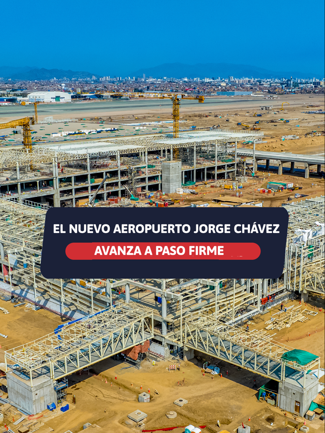 🚧🛫 ¡Seguimos trabajando en el nuevo #AeropuertoJorgeChavez, que consolidará al Perú en el principal hub de la región!