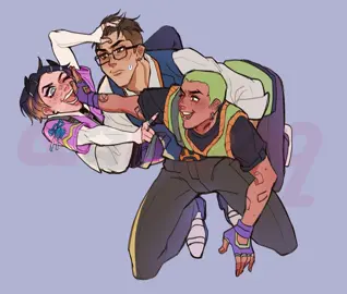Cinematic trio💞💥 #Valorant #valorantfanart #gekkovalorant #clovevalorant #chambervalorant #digitalart