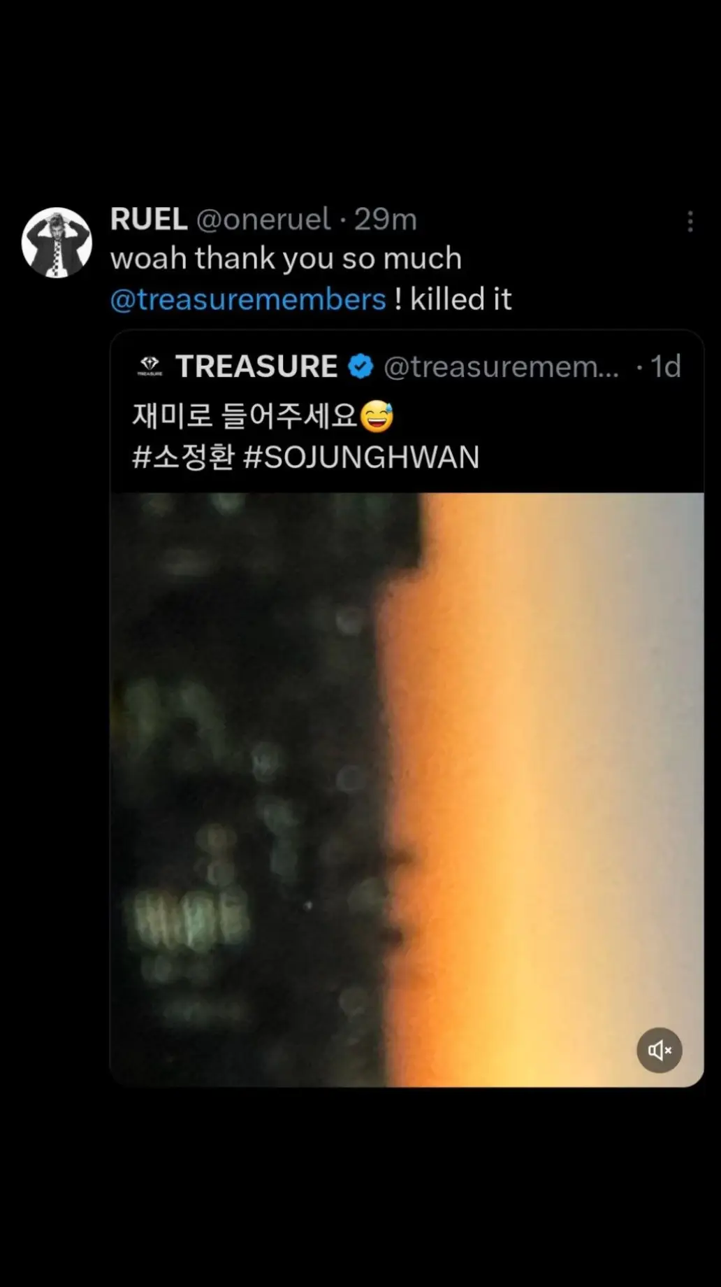 dek bangun dek kamu di notice bang Ruel ....😭😭😭 #junghwan #treasure 