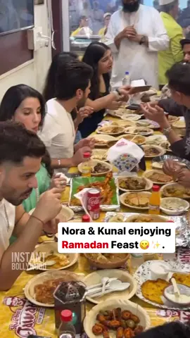 @instantbollywood Kunal Khemu , Nora Fatehi and Divyendu Sharma Enjoying the Ramadan Feast😋 #norafatehi #kunalkhemu #viralvideos #instantbollywood #bollywood #Nora 