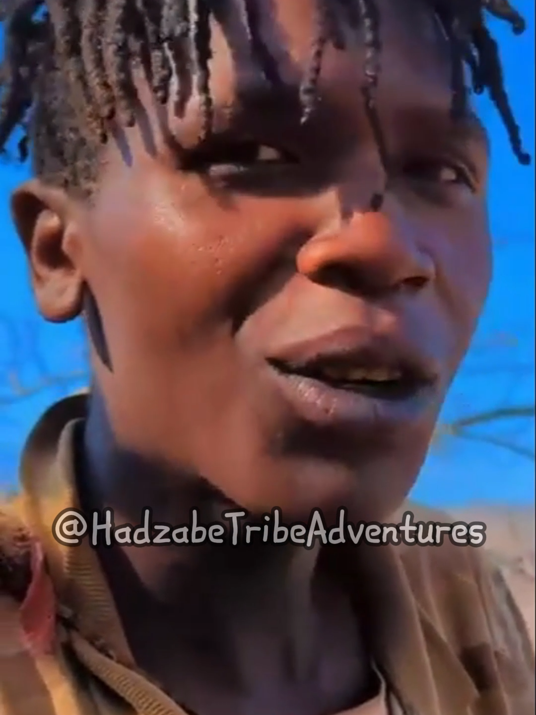 Hadzabe Tribe find wild honey inside the trees in the nature #hadzabetribe #hadzabe #africantribes #bushlife