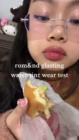 #stitch with @niki rom&nd glasting water tint wear test for yall😋 glasting water tint formula STAYSS 🔛🔝 literally.  shade 17 woody sunset  #romand #romandliptint #glastingwatertint #weartest #liptint #kbeauty #koreanmakeup  @롬앤 @rom&nd global 