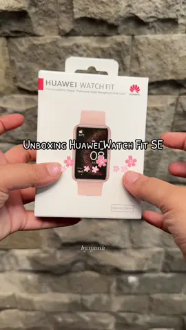 Unboxing huawei watch fit se nebula pink 🌸🌸 #huawei #watch #fyp #jamtangan 