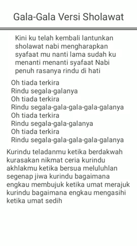 Gala-Gala Versi sholawat 