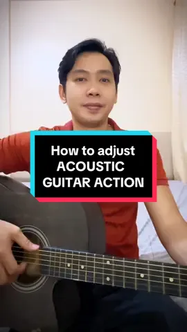 Right and Safe way to adjust action 😊 #guitaraction #acousticaction #lowaction #guitarsetup #guitartrussrod 