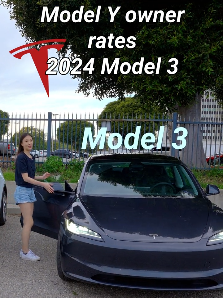 Model Y owner rates 2024 Tesla Model 3 - #model3  #tesla #teslatok #teslamodel3 #2024model3 #2024teslamodel3 #teslamodel3