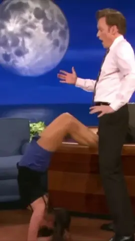 Conan got a little too excited! #conanobrien #ninadobrev #yoga #excited #foryou