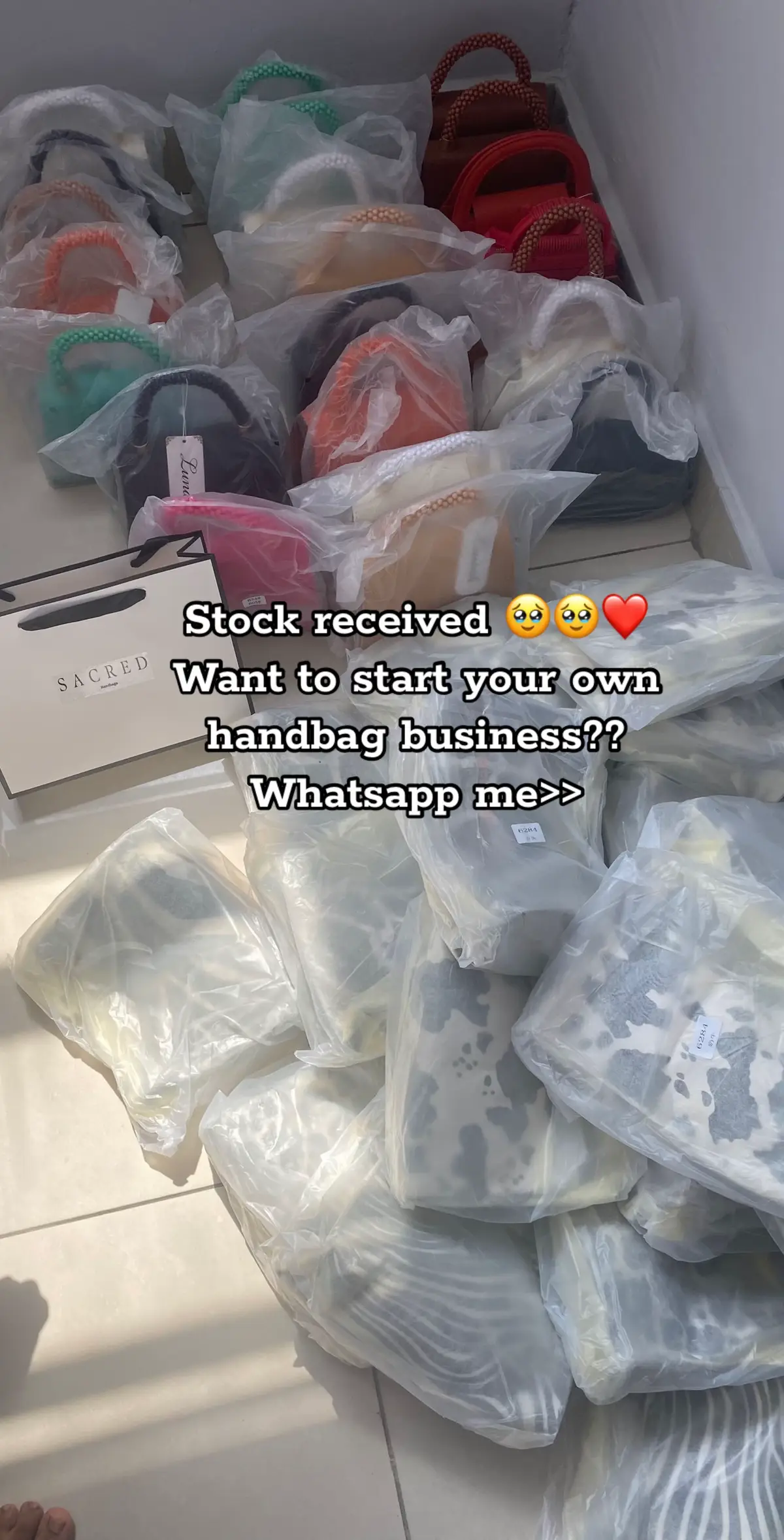 Save this video,because we might never appear on your Fyp ever again❤️ #sacredhandbags #smallbusinessowner #wholesalehandbags #freesupplier #handbagreseller #reseller 