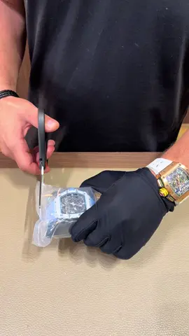 ASMR unsealing a brand new Richard Mille #3503  #richardmille #rmwatch #asmr #unsealing #rm1103 #rm3503 #watchesoftiktok #watchdealer #jewelsoftiktok #audemarspiguet #rolex #patekphilippe 