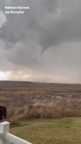 An EF-1 tornado damaged homes and businesses in Garden City, Kansas, on Sunday, March 24, the National Weather Service (NWS) said. The tornado winds reached a peak of 90 mph, and the tornado was on the ground for 2.5 miles, the NWS said. #news #tornado #fyp #kansas