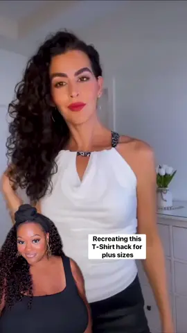 I was nervous to try this t-shirt hack by @Doranellys Patton, but I did it anyway. What do you guys think?! #stylehacks #fashionhacks 