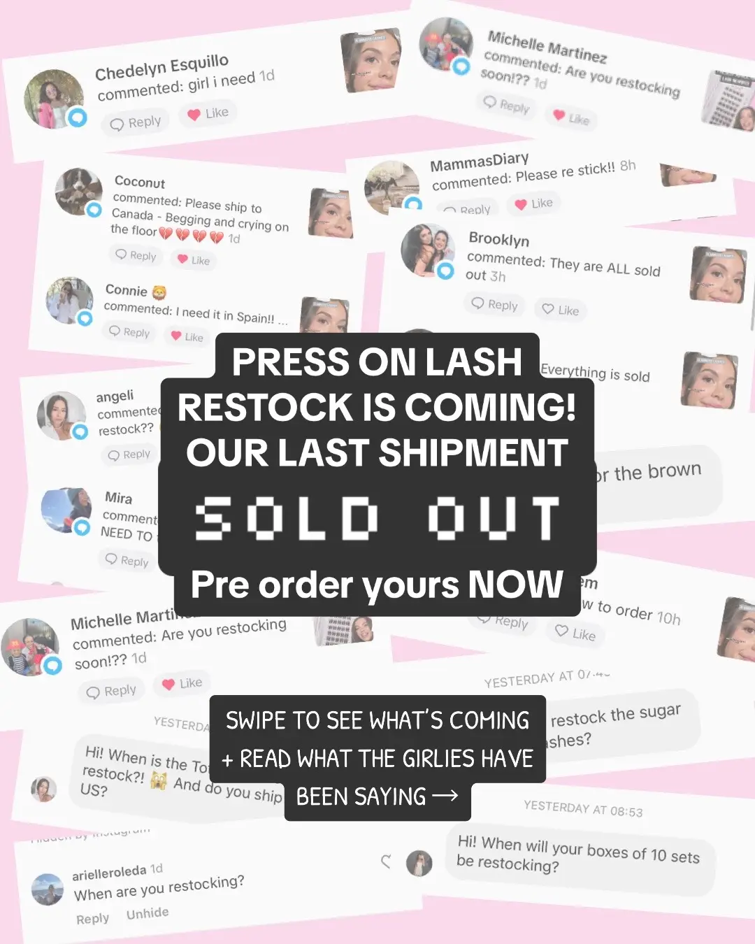 Our Totally Glueless® 3-5 day lashes arrive the 4th of April! #dontchoke We have just released the above styles for pre sale, for the FIRST time, the more you buy the more you save!  Press on lashes takes away the pressure, they are quick, high end & affordable —that’s probably why Press on lashes are going to take over as the new hot beauty product for 2024 #wedontmaketherules And if you’re reading this thinking “Sorry what press on?” Well yes you read correctly, PRESS ON LASHES — No glue, no sealer, no remover. Just pick up and press. When you are ready to take them off just PULL! And yes we ship worldwide!  We are the first Australian Biz to bring this style of lash to our shores! Unlike your traditional DIY lash extensions, these bad girls already have the glue on the lash segment so there’s no messing around, perfect for busy babes on the go. You don’t need anything to remove them, they just peel off! AND they’re built to give you 3-5 days of glam (even if you get them wet)! If you have had allergies to lash glue’s before you now have a new lash to try!  Kiss the glue goodbye and say hello to press on cluster lashes! User friendly for busy girls, mamas and lash newbies. Your life will forever be changed.  WHAT ELSE WOULD YOU LIKE TO KNOW? 🩷 - best fake lashes -  false lash tutorial -  press on lashes australia -  lashes at home -  lash trends 2024 - Cluster lashes tutorial  -  lash inspo -  lash tutorial -  lash routine #girltimebeauty #totallyglueless #pressonlashes #lowmaintenancebeauty  #totallyglueless #athomelashes #falselashes #diylashes #lashextensions #athomelashes #lashes #diyfalselashesaustralia 