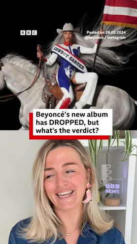 What’s your favourite track from the album? Fight in the comments x #Beyonce #CowboyCarter #BeyonceAlbum #renaissance #TexasHoldEm #Country #CountryMusic #MileyCyrus #DollyParton #PostMalone #TheChicks #ActII #BeyHive #Music #MusicNews #BBCNews