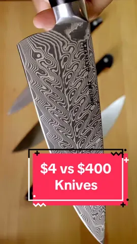 $4 🔪 vs. $400 🔪 The knives in this video... $50-$100 Zwilling Twin Signature 8