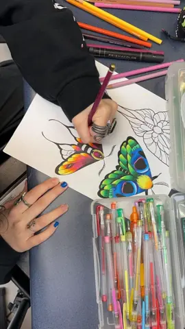 Some color practice for a slow day🖤 ignore the sloppy marker outline it bled more than i thought it would🥲 Call or text Sinners Circle to book a tattoo with me at 215-767-7755 #tattoo #fyp #explore #drawing #timelapse #tattooartist 