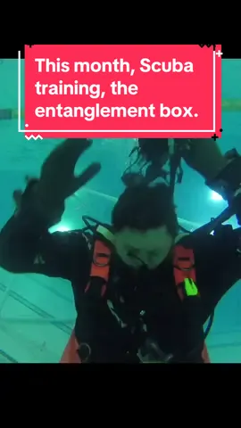 This month, Scuba training, the entanglement box. #HandsomeOrHandy #Scuba #PublicSafetyDiver 