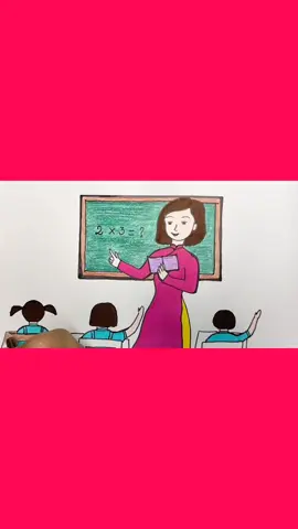 Vẽ học sinh và cô giáo #vẻtranh #art #vẽdongian #simpleart 