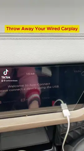 Easily wireless CarPlay,Upgrade without delay#caraccessories #carlovers #tiktokshopfinds #cartiktok #fyp #tiktokshopping #foryou #car #drive 