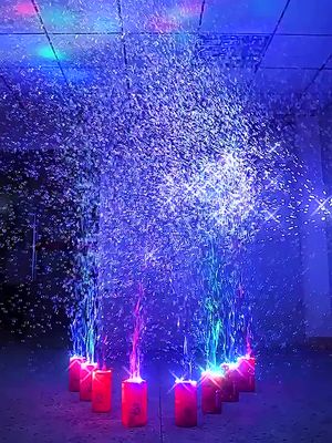 MAYTTO Bubble Blowing Machine Imitation Firework Electric Bubbles Music Light Colorful New Year Toys Children Gift Electric Bubble Machine Toy High-capacity 13 Holes Bubble Toys